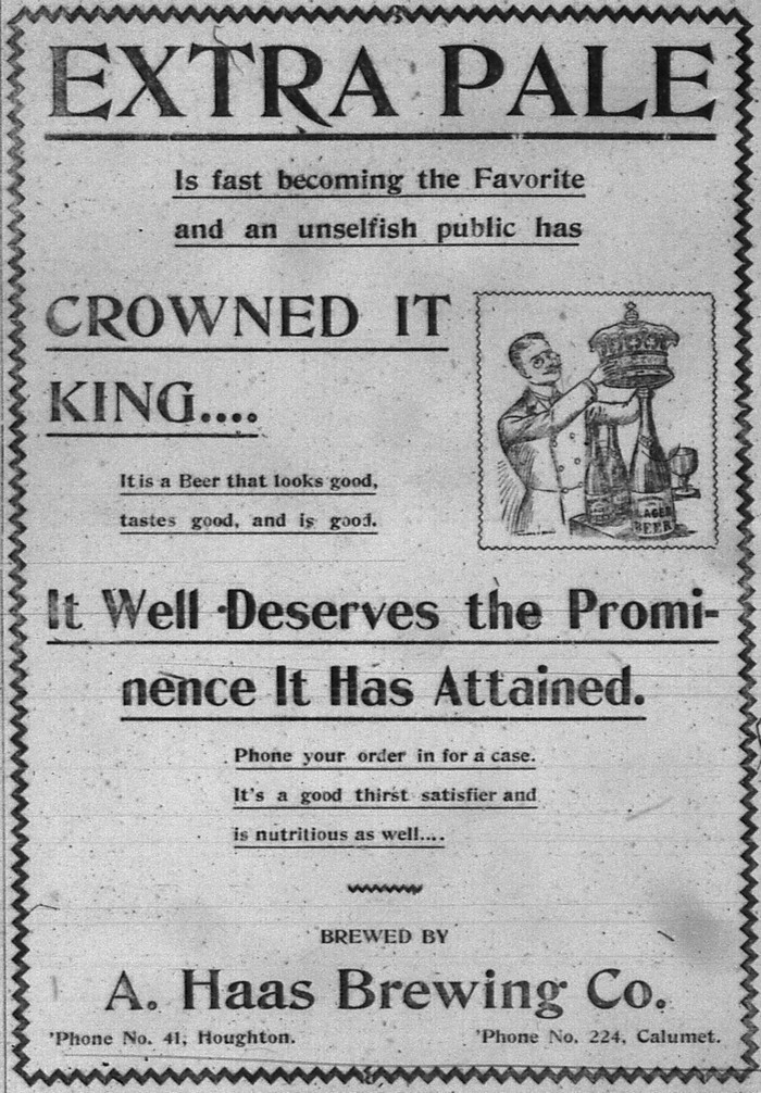 Newspaper ad - <i>The Daily Mining Gazette</i>, 21 Jan 1902